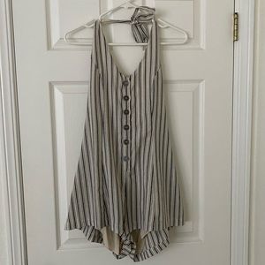 Nectar Clothing striped backless romper